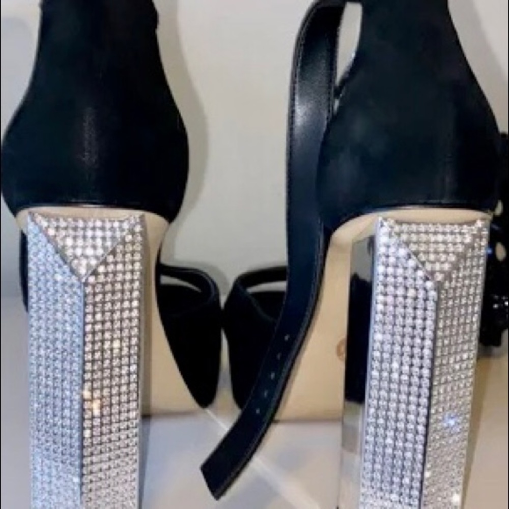 Michael Kors platform heels with rhinestones